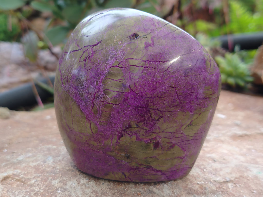 Polished Stichtite Standing Free Forms x 3 From Barberton, South Africa - Toprock Gemstones and Minerals 