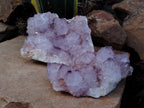 Natural Dark Amethyst Spirit Quartz Clusters x 2 From Boekenhouthoek, South Africa - Toprock Gemstones and Minerals 