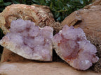 Natural Dark Amethyst Spirit Quartz Clusters x 2 From Boekenhouthoek, South Africa - Toprock Gemstones and Minerals 