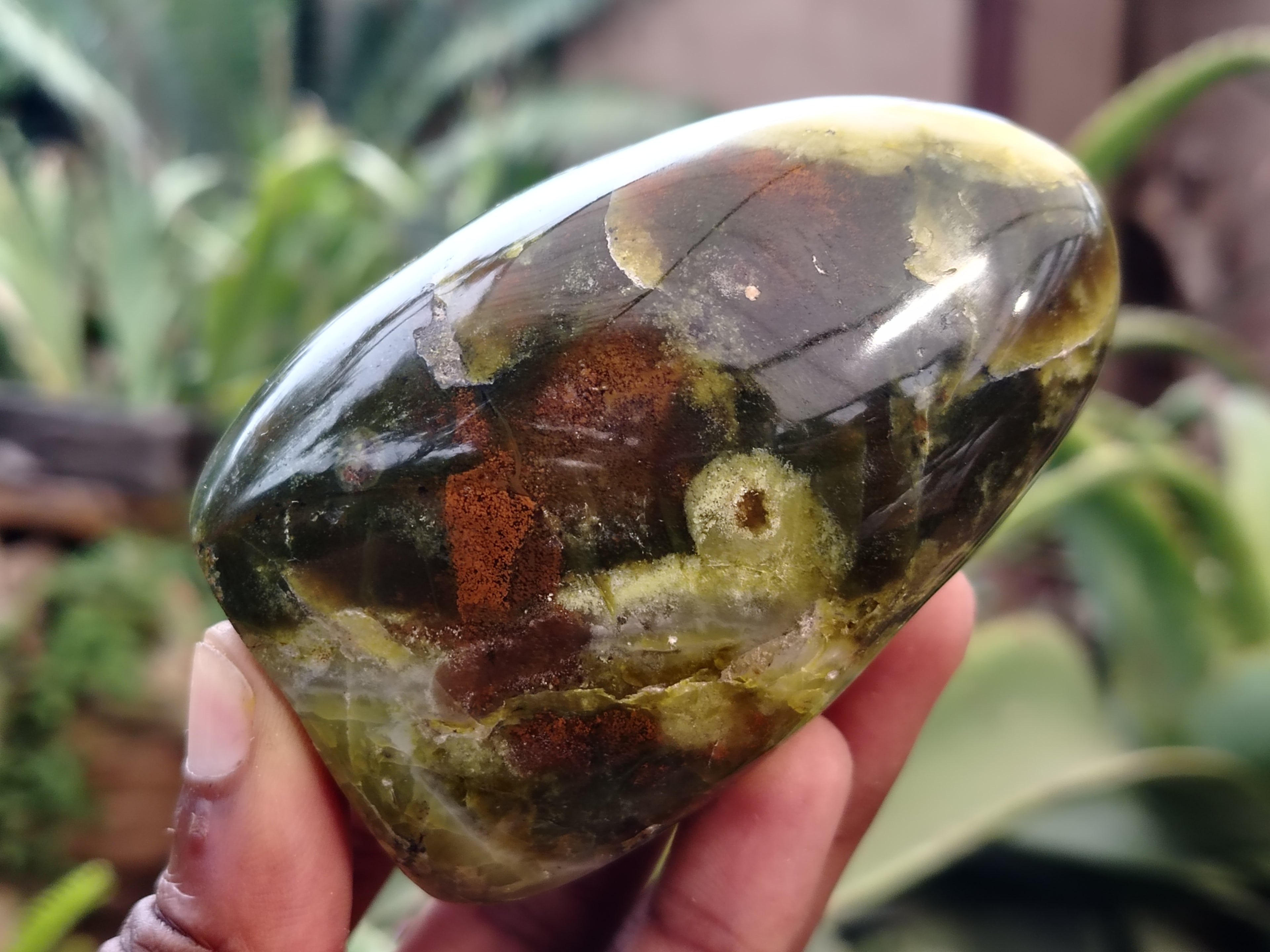 Polished Green Opal Standing Free Forms x 6 From Antsirabe, Madagascar - Toprock Gemstones and Minerals 