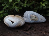 Polished Blue Lace Agate Geodes x 6 From Nsanje, Malawi - Toprock Gemstones and Minerals 