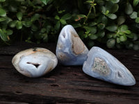 Polished Blue Lace Agate Geodes x 6 From Nsanje, Malawi - Toprock Gemstones and Minerals 