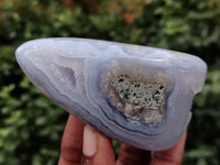 Polished Blue Lace Agate Geodes x 6 From Nsanje, Malawi - Toprock Gemstones and Minerals 