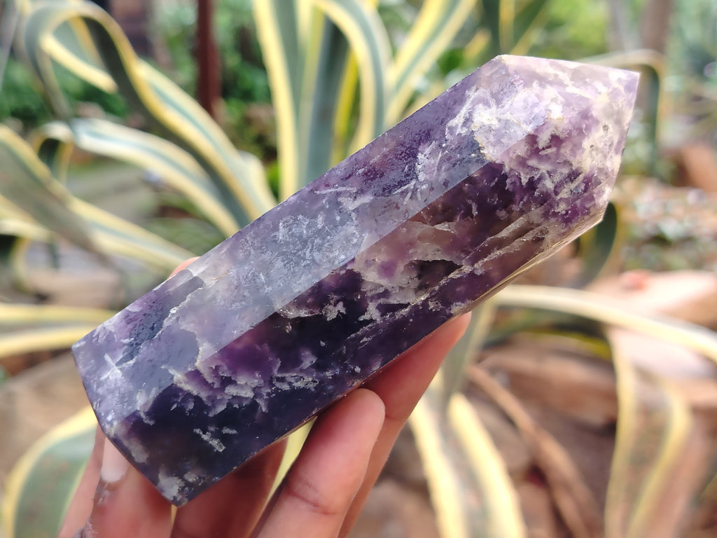 Polished Lepidolite with Pink Rubellite Points x 6 From Ambatondrazaka, Madagascar - Toprock Gemstones and Minerals 