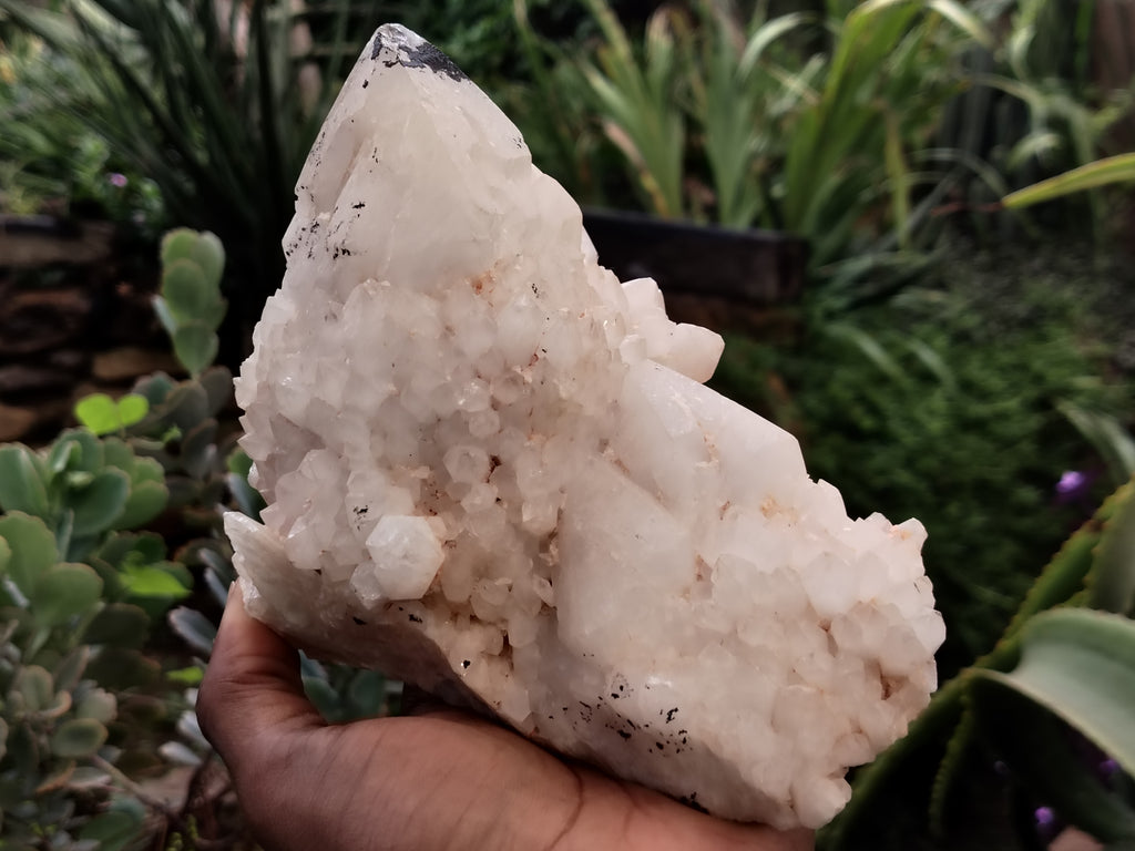 Natural White Cascading Quartz Clusters x 2 From Madagascar - Toprock Gemstones and Minerals 
