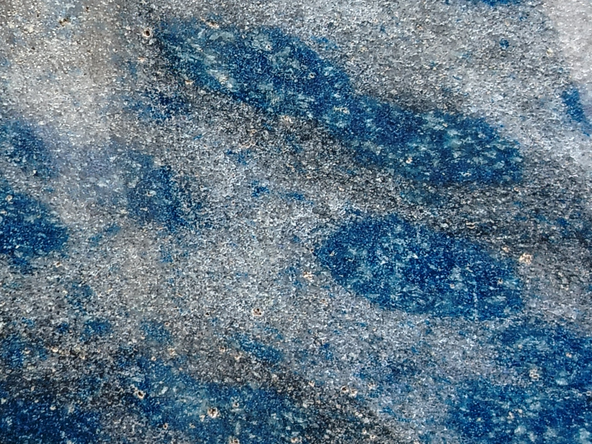 Polished Blue Spinel Spotted Quartz Leaf Sculpture x 1 From Madagascar - Toprock Gemstones and Minerals 