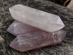 Polished Double Terminated Rose Quartz Points x 6 From Ambatondrazaka, Madagascar - Toprock Gemstones and Minerals 