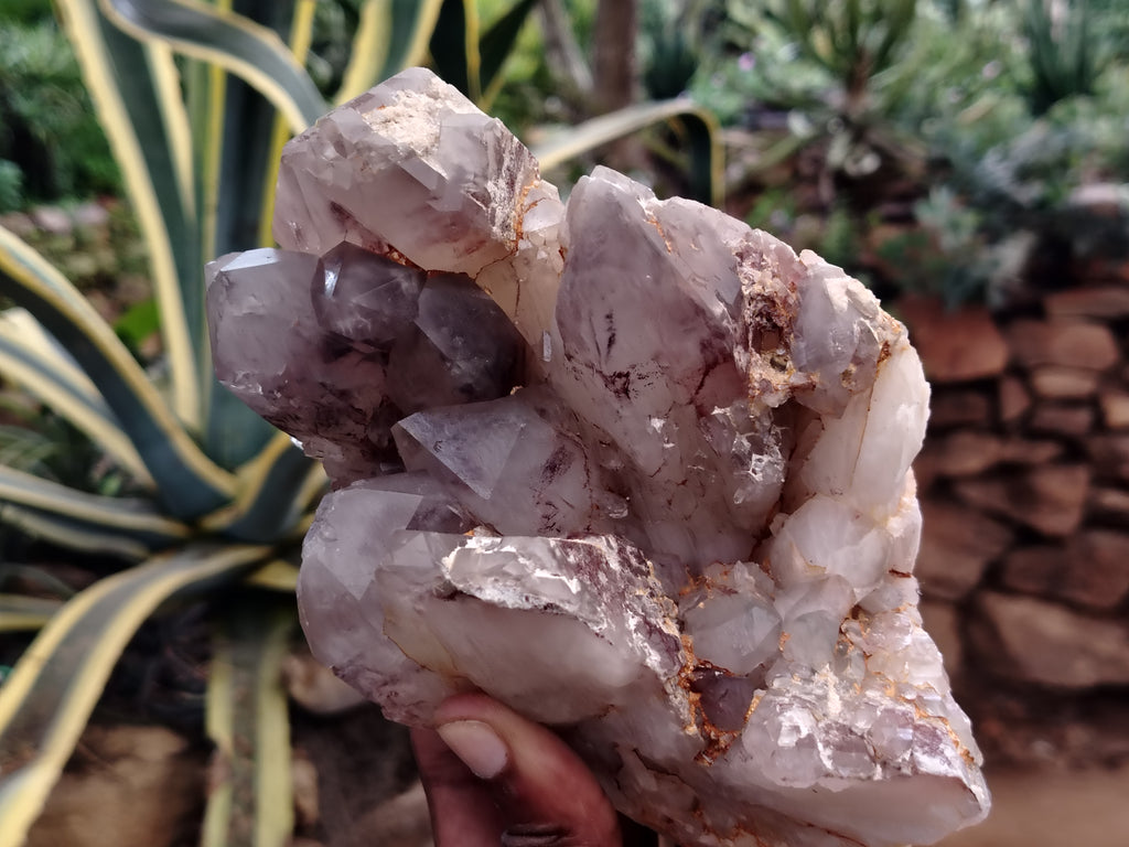 Natural Red Hematoid Phantom Quartz Clusters x 2 From Karoi, Zimbabwe - Toprock Gemstones and Minerals 