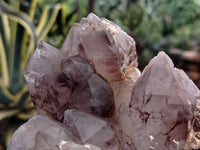 Natural Red Hematoid Phantom Quartz Clusters x 2 From Karoi, Zimbabwe - Toprock Gemstones and Minerals 