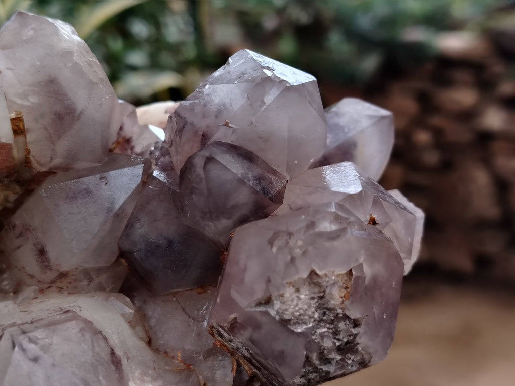 Natural Red Hematoid Phantom Quartz Clusters x 2 From Karoi, Zimbabwe - Toprock Gemstones and Minerals 