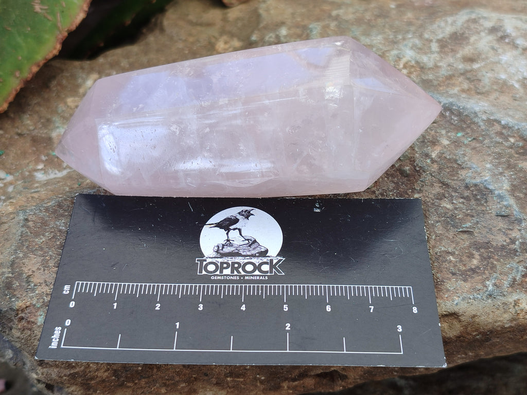 Polished Double Terminated Rose Quartz Points x 6 From Ambatondrazaka, Madagascar - Toprock Gemstones and Minerals 