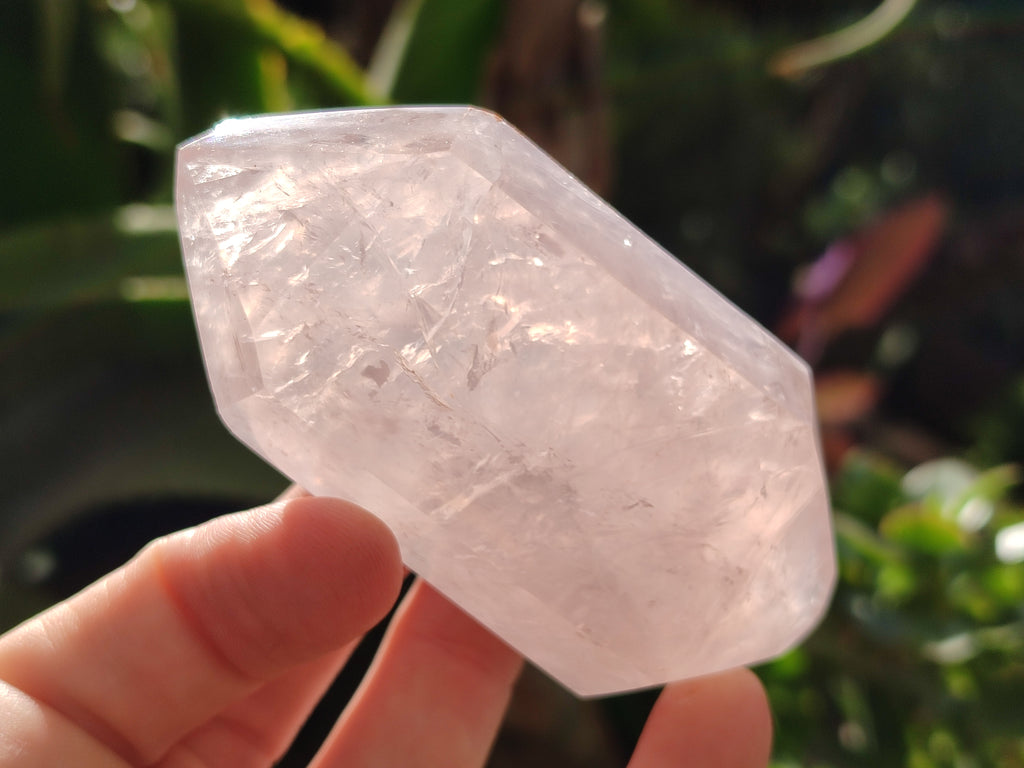 Polished Double Terminated Rose Quartz Points x 6 From Ambatondrazaka, Madagascar - Toprock Gemstones and Minerals 