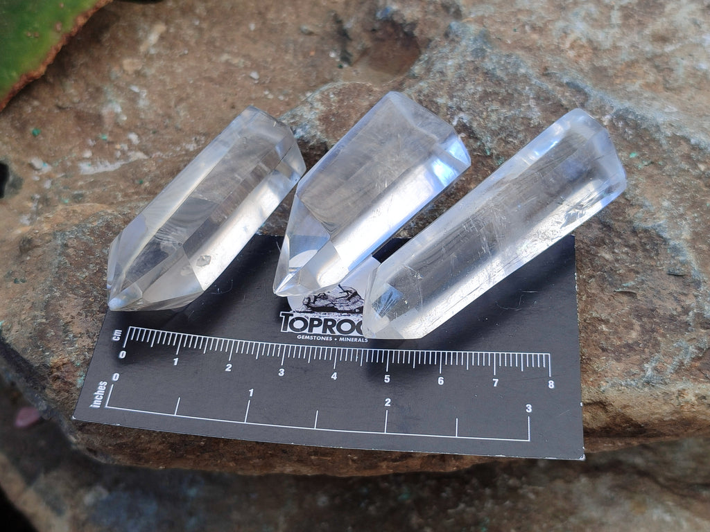 Polished Clear Quartz Crystals x 35 From Madagascar - Toprock Gemstones and Minerals 