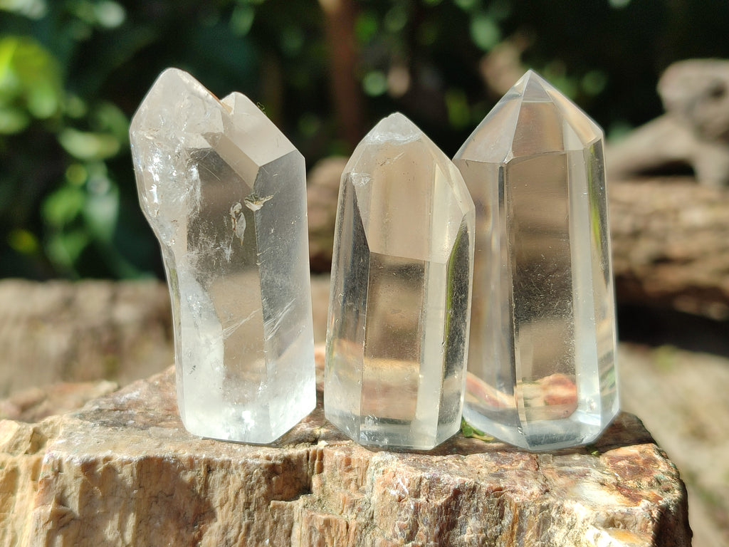 Polished Clear Quartz Crystals x 35 From Madagascar - Toprock Gemstones and Minerals 