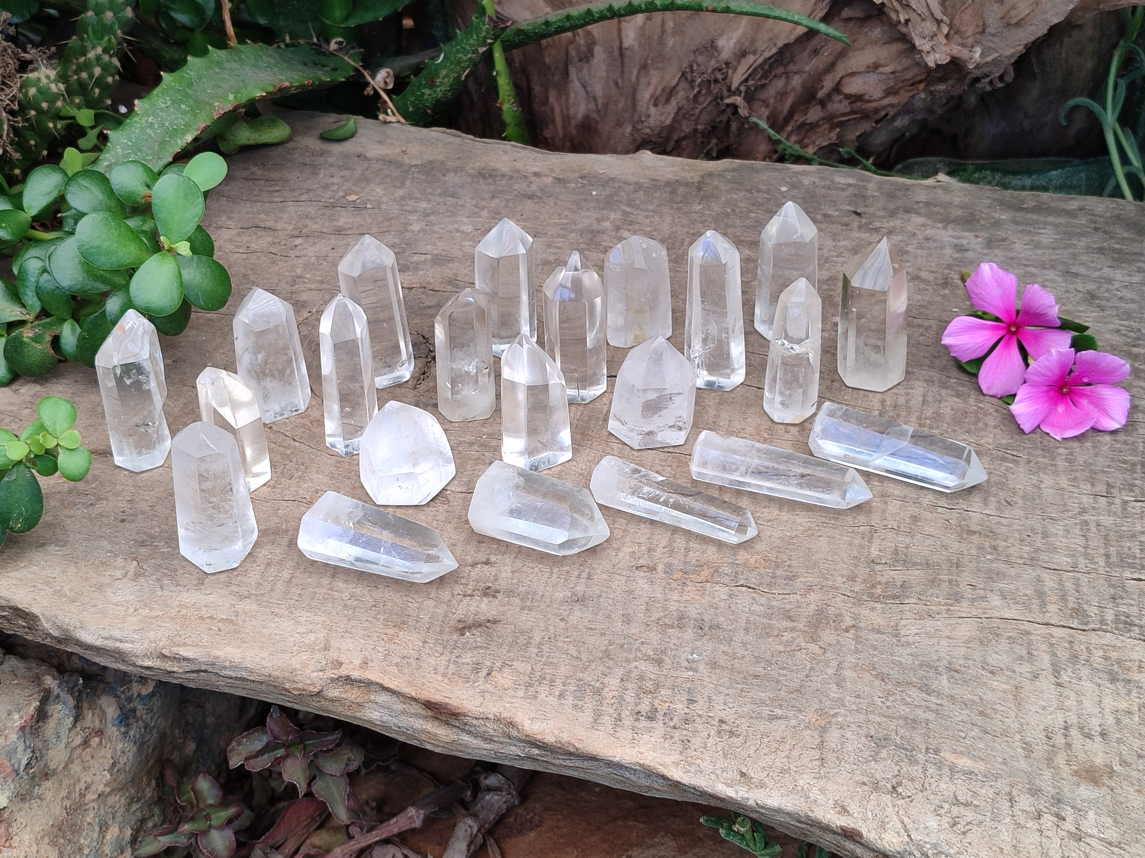 Polished Clear Quartz Crystals x 35 From Madagascar - Toprock Gemstones and Minerals 