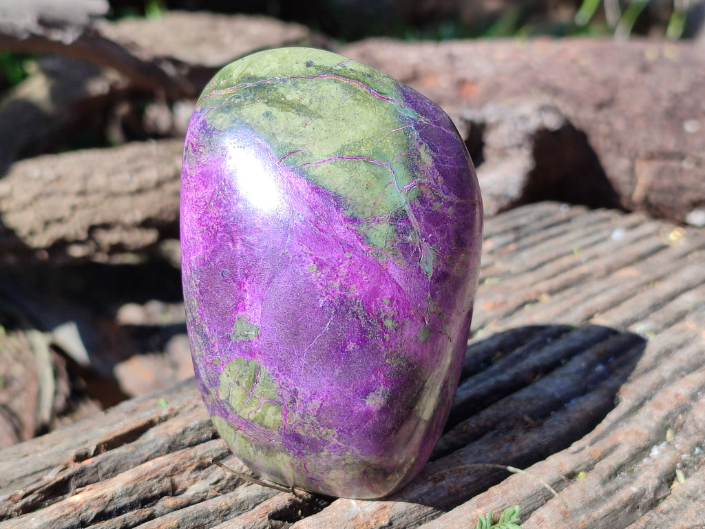 Polished Stichtite Standing Free Forms x 4 From Barberton, South Africa - Toprock Gemstones and Minerals 