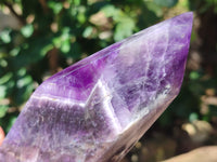 Polished Chevron Amethyst Point x 2 From Zambia