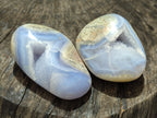 Polished Blue Lace Agate Geodes x 6 From Nsanje, Malawi - Toprock Gemstones and Minerals 