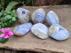 Polished Blue Lace Agate Geodes x 6 From Nsanje, Malawi - Toprock Gemstones and Minerals 