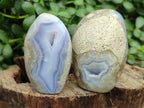 Polished Blue Lace Agate Geodes x 6 From Nsanje, Malawi - Toprock Gemstones and Minerals 