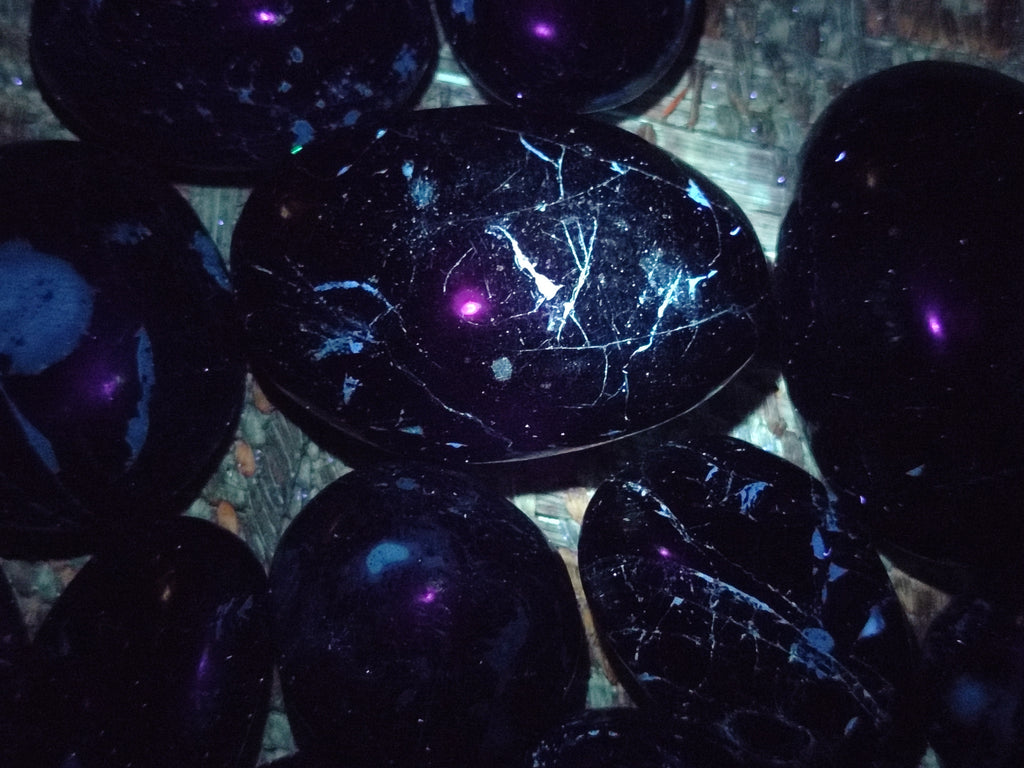 Polished Black Tourmaline Palm Stones x 16 From Madagascar - Toprock Gemstones and Minerals 