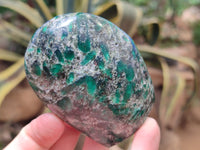 Polished Emerald Mica In Matrix Standing Free Forms x 4 From Mutoko, Zimbabwe - Toprock Gemstones and Minerals 