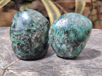 Polished Emerald Mica In Matrix Standing Free Forms x 4 From Mutoko, Zimbabwe - Toprock Gemstones and Minerals 