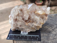 Natural Smokey Phantom Quartz Clusters x 3 From Luena, Congo - Toprock Gemstones and Minerals 