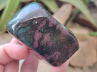 Polished Ruby Corundum In Chrome Verdite Standing Free Forms x  From Zimbabwe - Toprock Gemstones and Minerals 