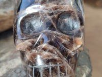 Hand Made Smokey Quartz Skull Carving x 1 From Madagascar - Toprock Gemstones and Minerals 