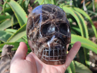 Hand Made Smokey Quartz Skull Carving x 1 From Madagascar - Toprock Gemstones and Minerals 