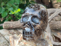 Hand Made Smokey Quartz Skull Carving x 1 From Madagascar - Toprock Gemstones and Minerals 