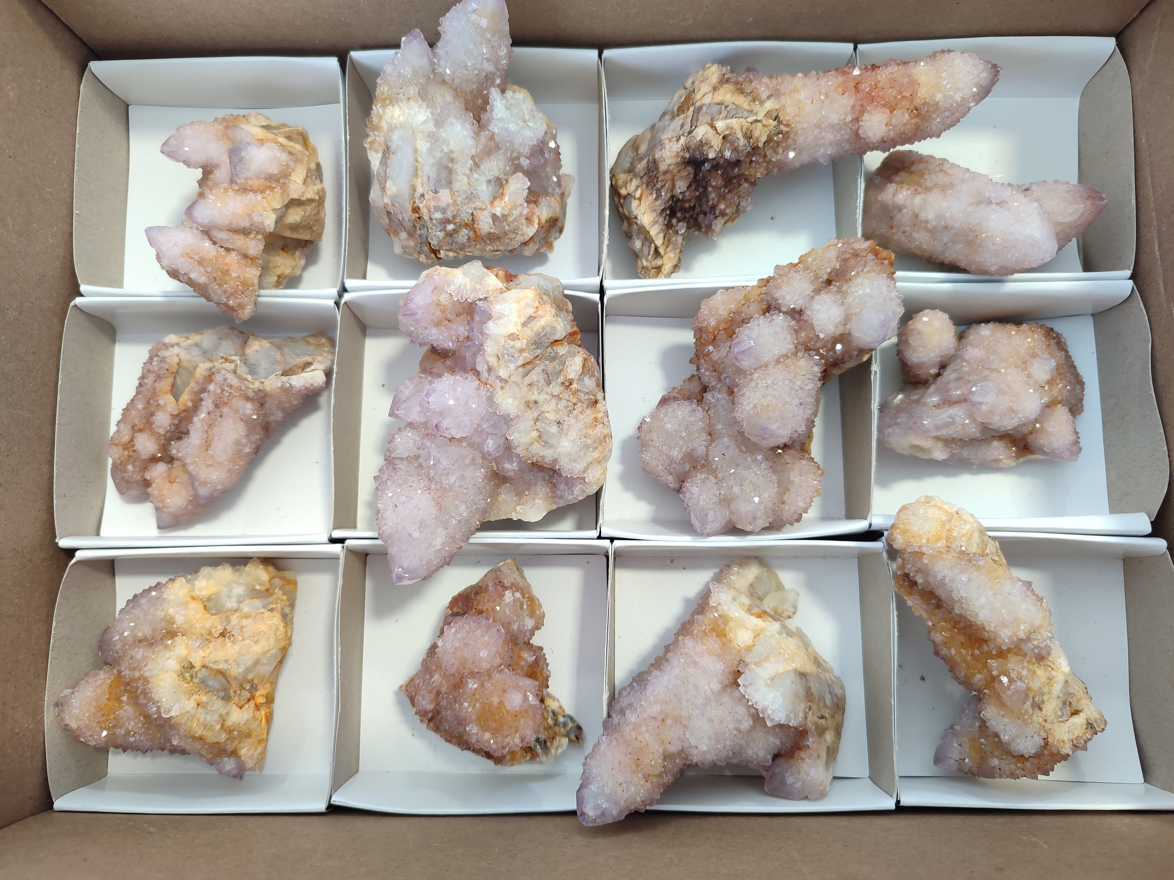 Natural  Amethyst Fairy Spirit Quartz Clusters x 12 From South Africa - Toprock Gemstones and Minerals 