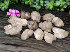 Natural Smokey Phantom Quartz Clusters x 12 From Luena, Congo - Toprock Gemstones and Minerals 
