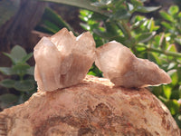 Natural Smokey Phantom Quartz Clusters x 12 From Luena, Congo - Toprock Gemstones and Minerals 