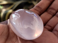 Polished Girasol Pearl Quartz Palm Stones x 24 From Ambatondrazaka, Madagascar - Toprock Gemstones and Minerals 