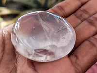 Polished Girasol Pearl Quartz Palm Stones x 24 From Ambatondrazaka, Madagascar - Toprock Gemstones and Minerals 