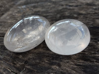 Polished Girasol Pearl Quartz Palm Stones x 24 From Ambatondrazaka, Madagascar - Toprock Gemstones and Minerals 