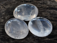 Polished Girasol Pearl Quartz Palm Stones x 24 From Ambatondrazaka, Madagascar - Toprock Gemstones and Minerals 