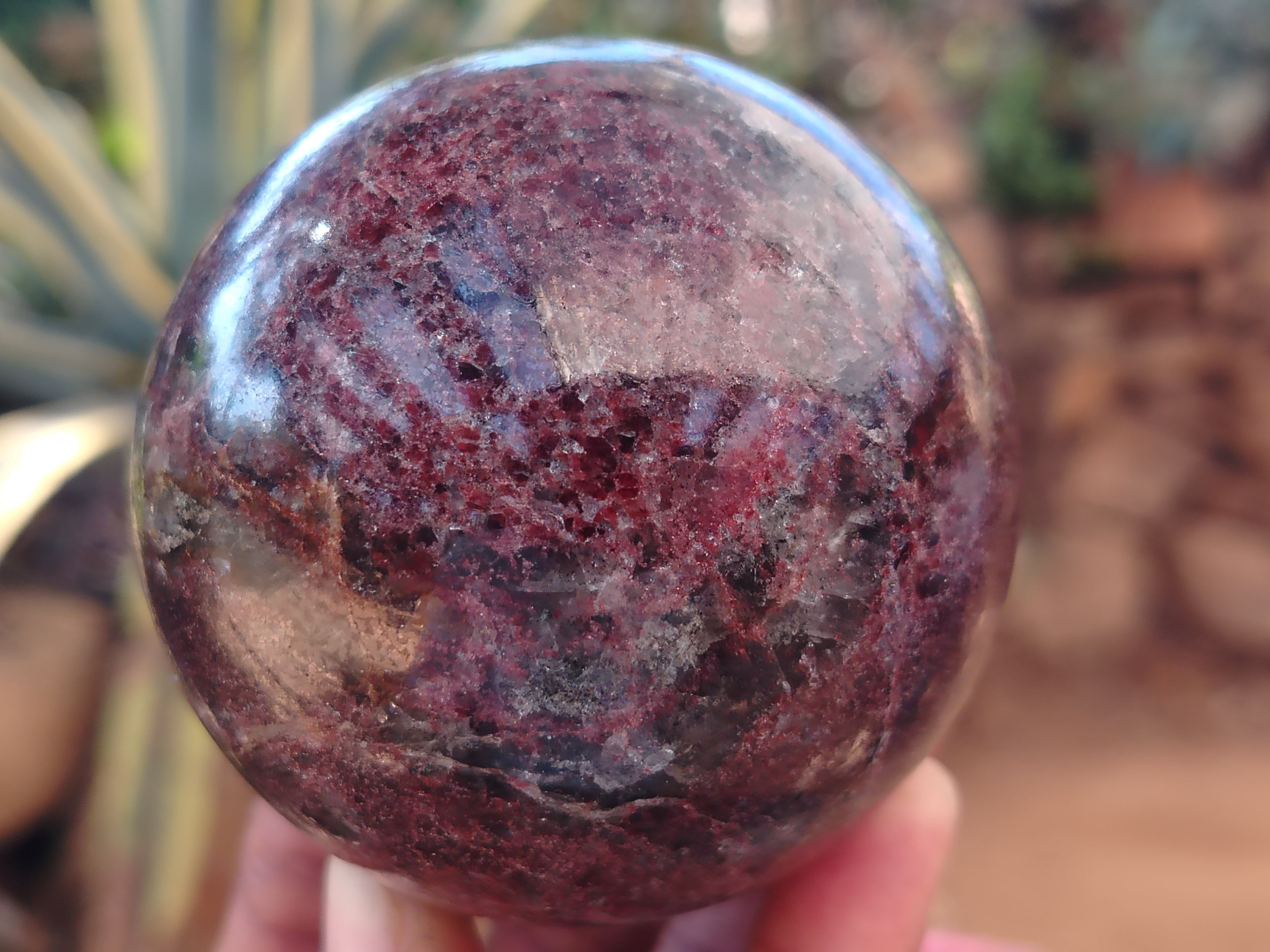 Polished Garnet Spheres x 3 From Mahajanga, Madagascar - Toprock Gemstones and Minerals 