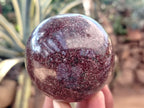 Polished Garnet Spheres x 3 From Mahajanga, Madagascar - Toprock Gemstones and Minerals 