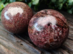 Polished Garnet Spheres x 3 From Mahajanga, Madagascar - Toprock Gemstones and Minerals 