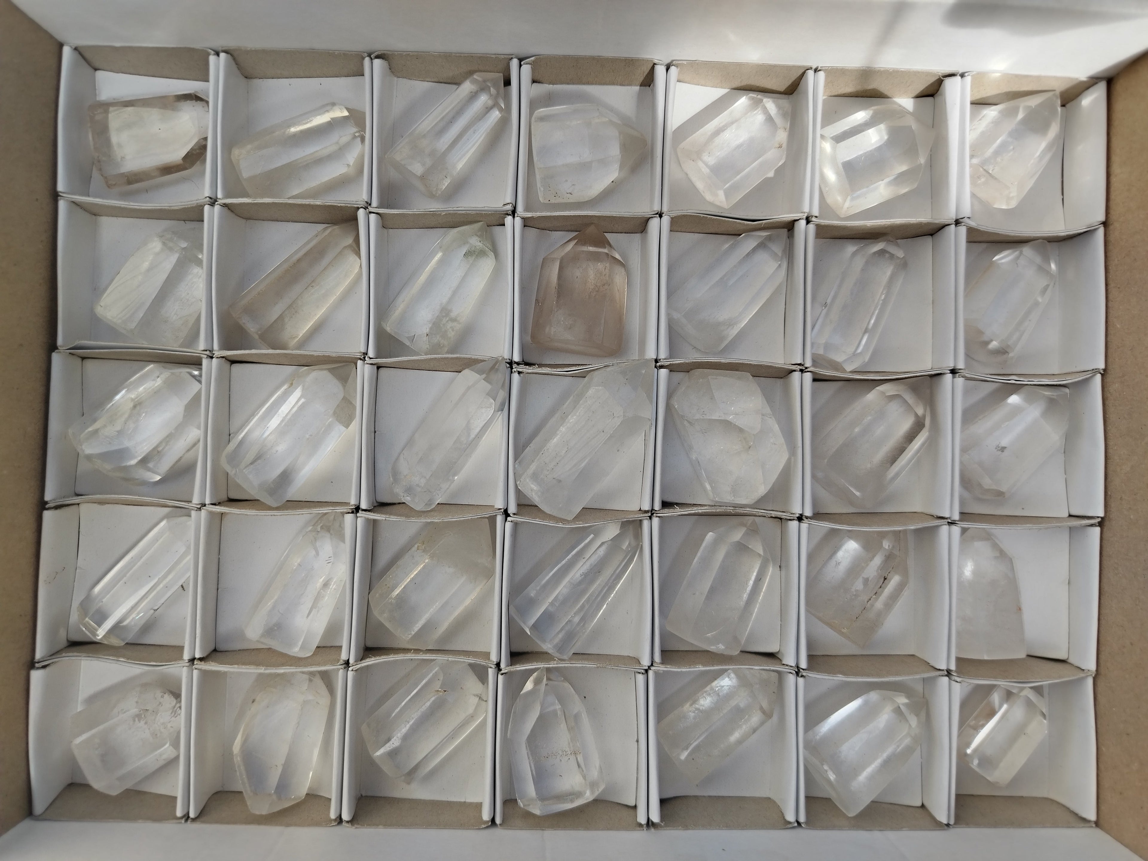 Polished Smokey Quartz Crystals x 35 From Madagascar - Toprock Gemstones and Minerals 