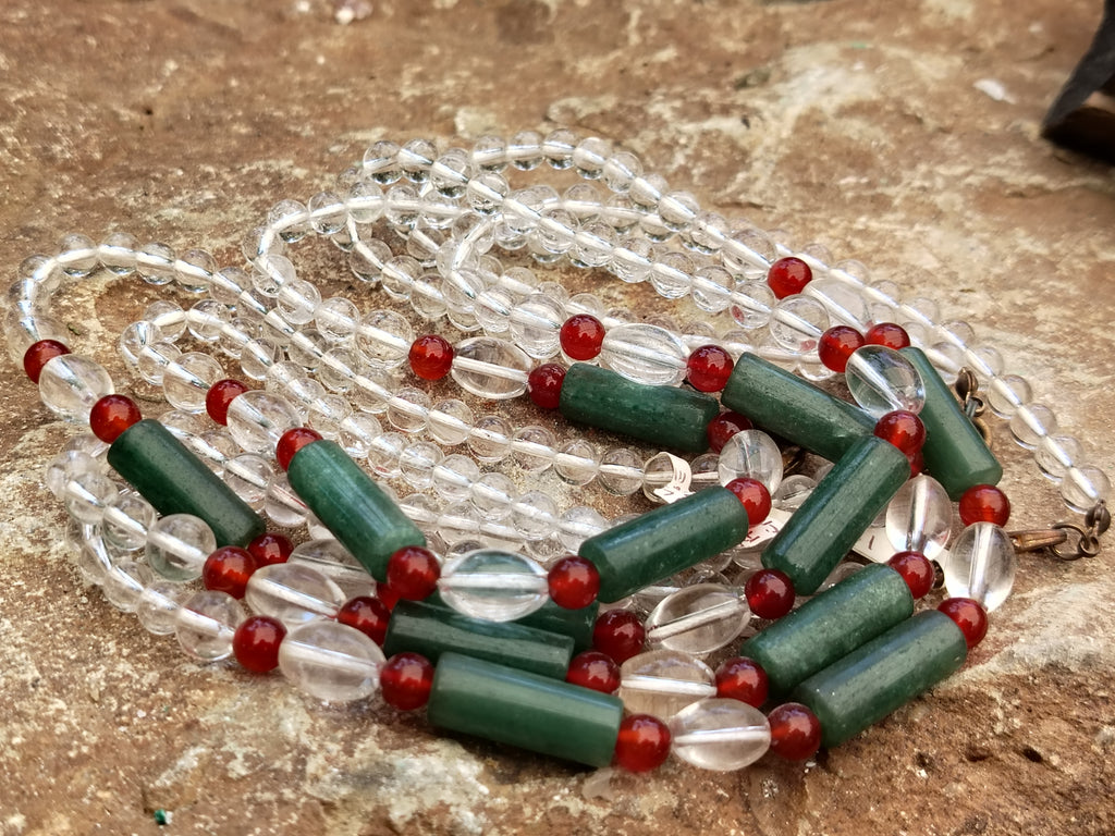 Polished Mixed Stone Bead Necklaces - Sold Per Item - From South Africa - Toprock Gemstones and Minerals 