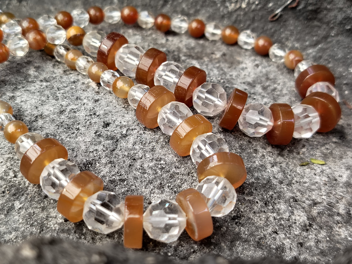 Polished Mixed Stone Bead Necklaces - Sold Per Item - From China - Toprock Gemstones and Minerals 