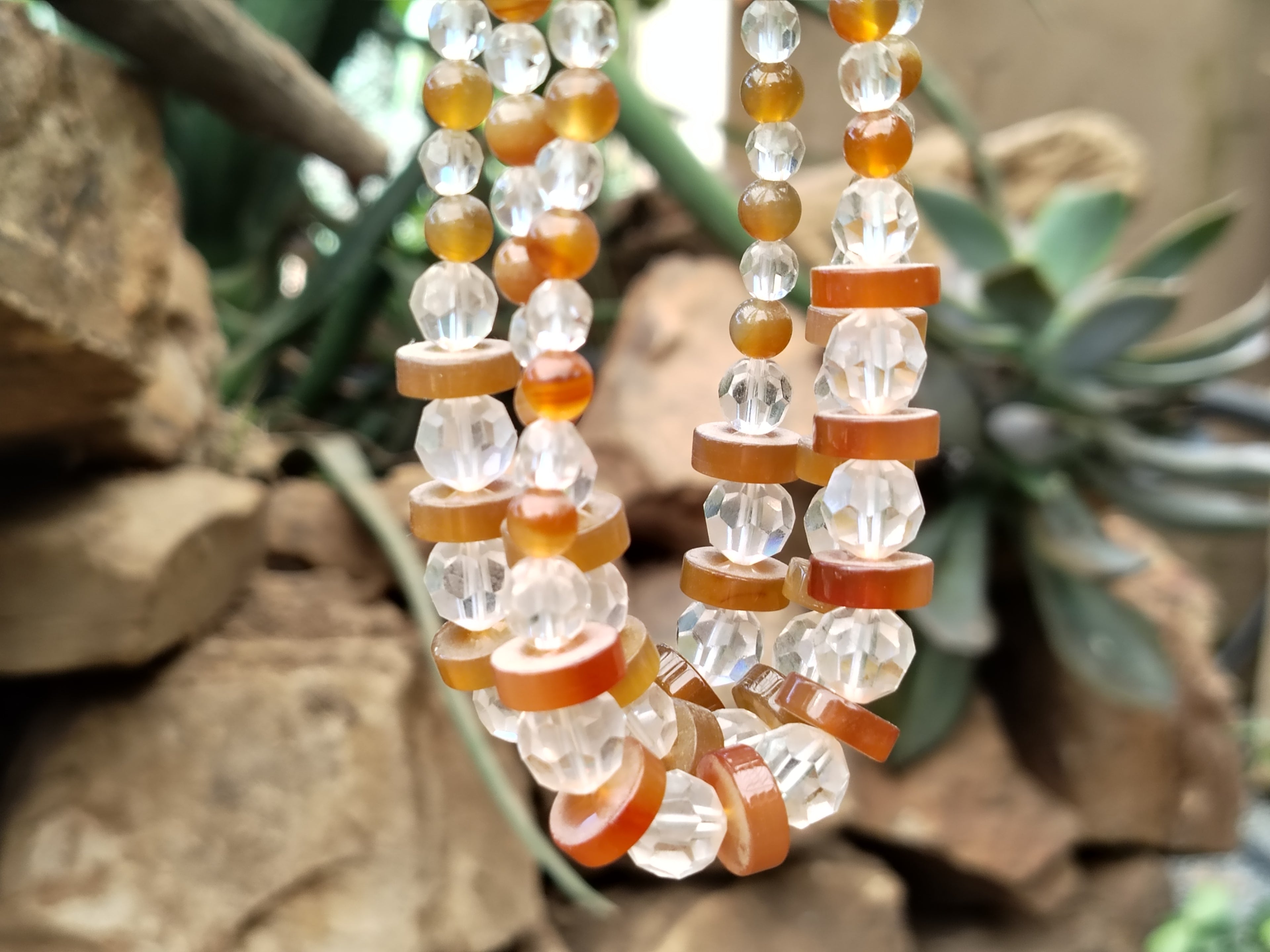 Polished Mixed Stone Bead Necklaces - Sold Per Item - From China - Toprock Gemstones and Minerals 