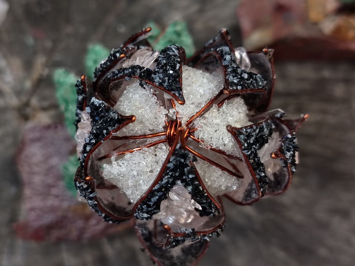 Hand Made Medium Gemstone Protea Flower - sold per piece From South Africa - Toprock Gemstones and Minerals 