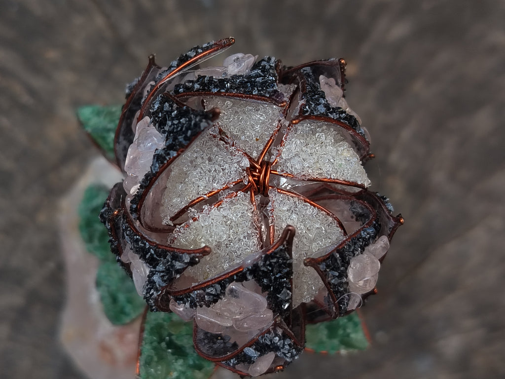 Hand Made Medium Gemstone Protea Flower - sold per piece From South Africa - Toprock Gemstones and Minerals 