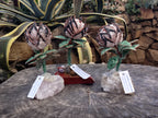 Hand Made Medium Gemstone Protea Flower - sold per piece From South Africa - Toprock Gemstones and Minerals 