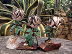 Hand Made Medium Gemstone Protea Flower - sold per piece From South Africa - Toprock Gemstones and Minerals 